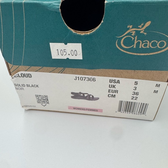 Chaco Z/Cloud Adjustable Strap Cushioned Sandal Women Size 5 Brand New! - Picture 7 of 7